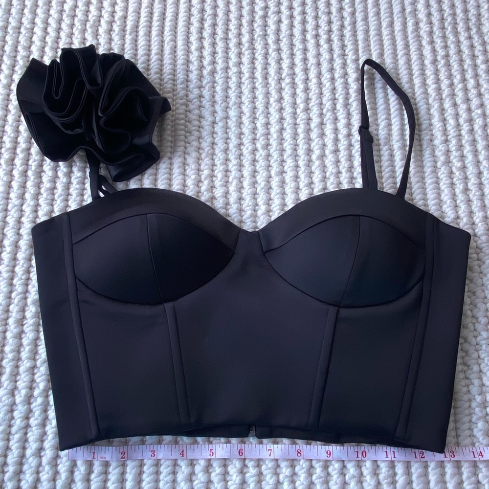 Elegant Black Bustier Top